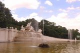 Vienna_608_07092018 - Looking across the cool Neptune Fountain in the Imperial Gardens behind the Schonbrunn Palace in Vienna