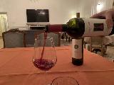 Vignoni_058_iPhone_11182023 - One of the red wines being poured at the Ristorante La Terrazza at Albergo Le Terme in Bagno Vignoni