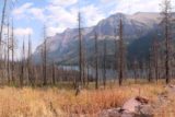 Virginia_and_St_Mary_Falls_020_08062017 - Another look back towards the head of St Mary Lake from the St Mary Falls Trail as the burnt trees made more of the surrounding scenery visible than I recalled from before