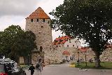 Visby_144_07302019 - Approaching the arched entrances of the Medieval Walls by the Kruttornet and Fiskarplan in Old Visby