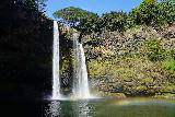 Wailua_Falls_049_11182021 - Focused look at Wailua Falls and rainbow