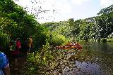 Wailua_River_kayak_168_11202021 - The group finally making it back to our parked kayaks to end off the hiking portion of the Secret Falls adventure. This was the last of the photos in this gallery from our November 2021 visit