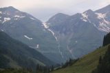 Walcher_Waterfall_015_07132018 - Looking towards a pair of cascades in the distance in the direction of the toll part of the Grossglockner High Alpine Road as seen from Ferleiten