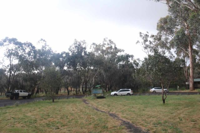 Wannon_Falls_17_042_11152017 - Cars parked around the start of the short walk to the closest view of Wannon Falls