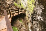 Wasserlochklamm_073_07062018 - Looking back downstream at the trail seemingly hovering above the narrowness of the canyon within the Wasserlochklamm