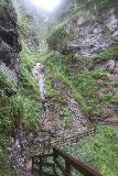 Wasserlochklamm_132_07062018 - Context of the Wasserlochklamm Trail as it skirted through a side gully while still following along the steep gorge walls near the Schleierfall