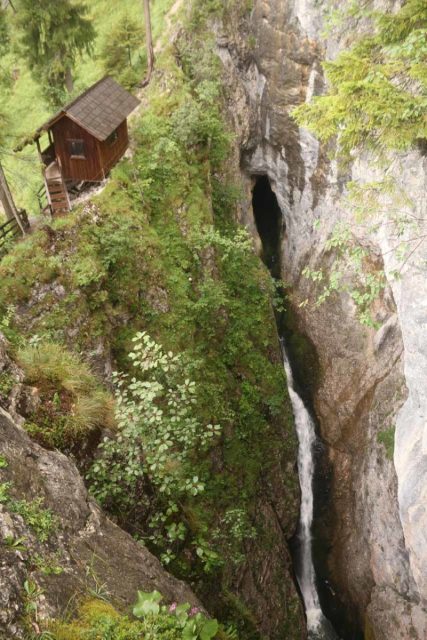 Wasserlochklamm_175_07062018 - Context of the Riesenkarstquelle and waterfall as seen from a lookout perched above a natural bridge well upstream from the Wasserlochklamm Waterfalls