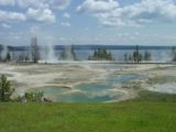 West_Thumb_Geyser_Basin_018_06222004 - Panorama of the West Thumb Geyser Basin with Yellowstone Lake in the background