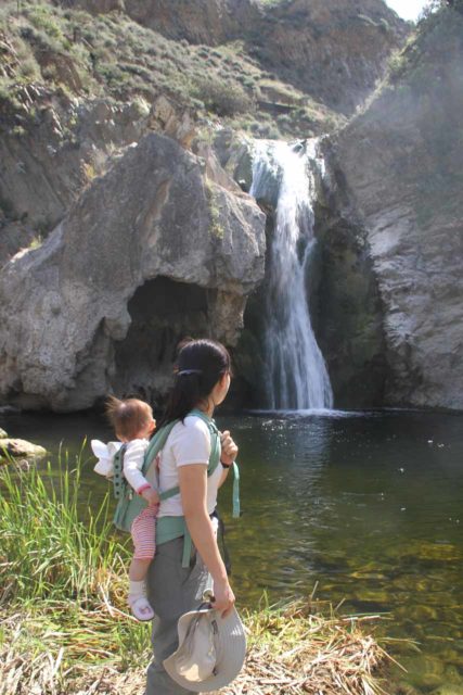 Julie and Tahia enjoying Paradise Falls in Thousand Oaks, CA. This was one of the local trips we did to learn about what we can and can't do with our daughter as we prepared to travel with her internationally