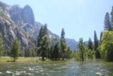 Yosemite_Valley_17_123_06162017 - Looking downstream along the Merced River from a bridge going across it during our June 2017 visit. The river was in very high flow during our visit