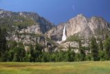 Yosemite_Valley_17_144_06162017 - Looking back at Yosemite Falls over a meadow seen from Southside Drive