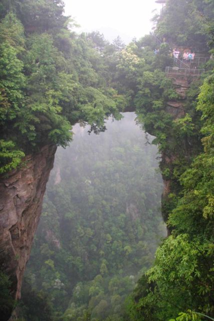 Zhangjiajie_146_05062009 - This towering natural arch was called the World's Number 1 Bridge, which we saw while visiting the Wulingyuan part of Zhangjiajie