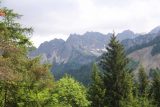 Zipfielsbach_Waterfalls_078_06242018 - This was now the view across the valley towards the jagged mountains of the Bavarian Alps from the base of the first of the Zipfelsbach Waterfalls