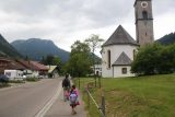 Zipfielsbach_Waterfalls_167_06242018 - Julie and Tahia returning past the church to the Kindergarten area where we left the car to do our Hinterstein excursions