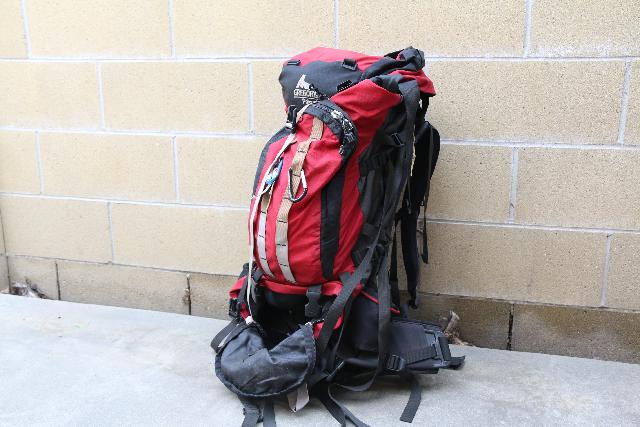 This was my Gregory Palisade internal frame pack, which I bought from an REI used gear sale that was adjusted for my torso and body frame when I bought it