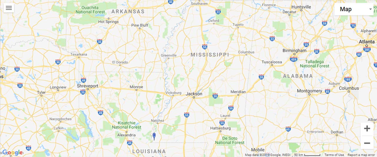 Mississippi Waterfalls Map