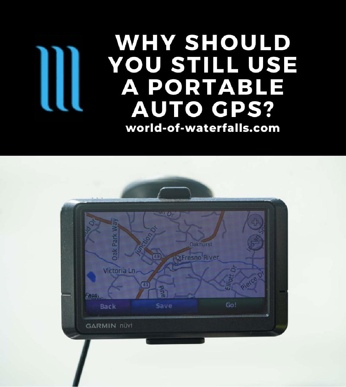 Our trusty GPS Navigation Device or Unit that we still use on our waterfall-related travels