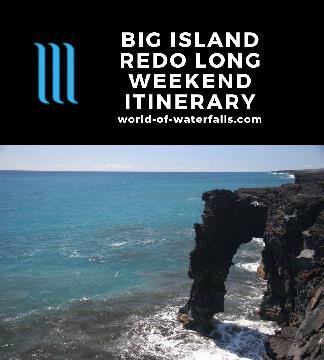 This itinerary pertained to a dedicated Big Island weekend trip. We waimed to visit the remaining waterfalls (or at least see them flowing) that we either missed or didn't have a good experience for in our previous visits...