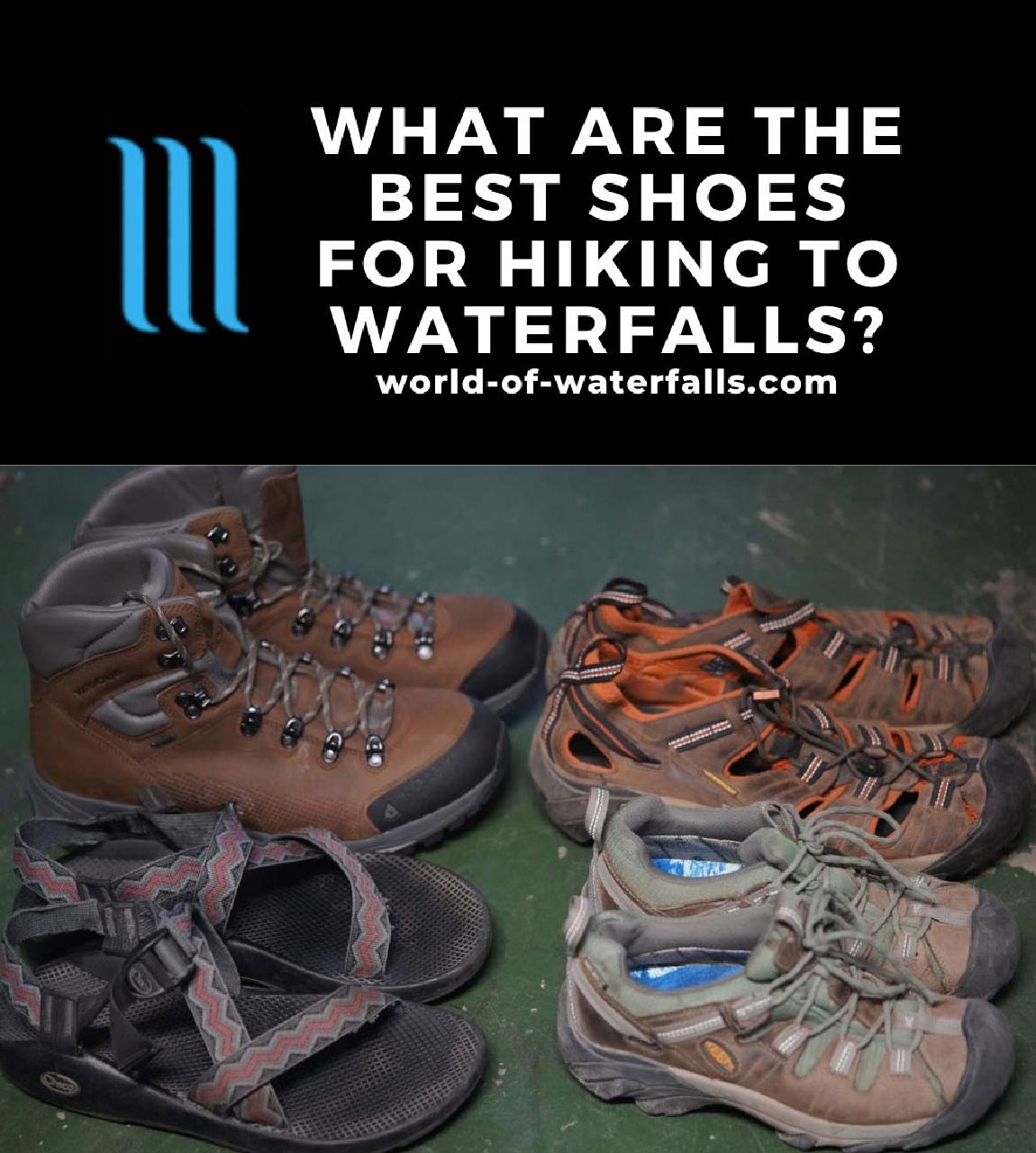Waterfall hikes typically involve hiking in water. So the choice of footwear from waterproof hiking boots to water shoes or sandals are important considerations on our hikes
