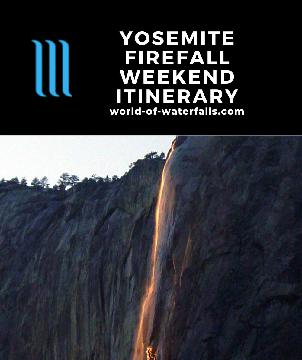 This itinerary of our weekend visit to Yosemite National Park was all about catching the firefall as it was one of the few things left that I didn't try from The Photographer's Guide to Yosemite by Michael Frye....