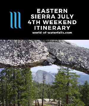 This itinerary was of a return trip to the Eastern Sierras based in the Mammoth Lakes area during July 4th Weekend. It took place barely a month after our first serious waterfalling trip in Yosemite National Park...
