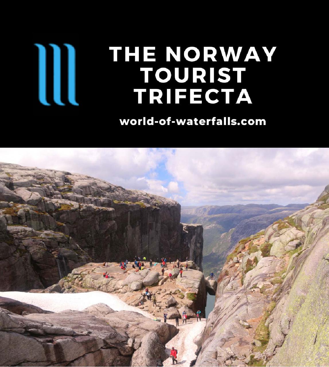 The Preikestolen, Kjeragbolten (Kjerag), and Trolltunga ...