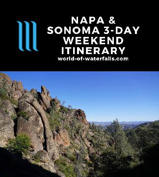 This Napa Valley and Sonoma 3-day weekend itinerary mixed waterfalls with the typical food and wine self-guided tour on a brief road trip from Los Angeles...