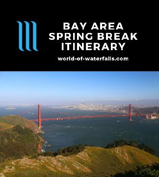 Our Bay Area Itinerary covered a week-long Spring Break trip to both the northern and southern San Francisco Bay featuring iconic highlights and waterfalls.