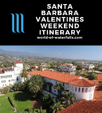 This itinerary was of a brief weekend overnight trip to Santa Barbara during the weekend of Valentine's Day. Unlike the similar trip to the area that Julie and I did nearly six years prior to this trip, this one was stricken by a crippling drought that gripped much of California...