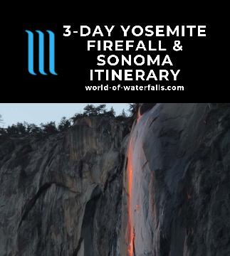 This Yosemite and Sonoma Itinerary was basically a long 3-day road trip that encompassed the firefall event and the scenic Sonoma Coast.