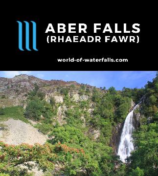 Aber Falls (Rhaeadr Fawr) is a 37m waterfall on the Afon Goch accessed by a hike that also went to a bonus waterfall Rhaeadr Fach near Abergwyngregyn, Wales.