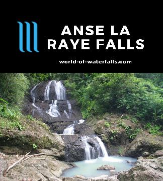 Anse La Raye Falls is a 15m cascade inland from the small, but charming fishing town of Anse La Raye on the western side of St Lucia reached by a short walk.