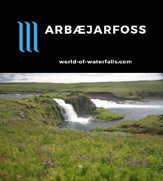 Arbæjarfoss is one of those waterfalls I'm not sure if there's an official way to visit it.  The photograph above is the view we got when we didn't think we would be trespassing...