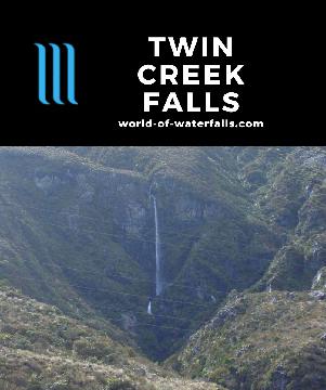 Twin Creek Falls and Reid Falls are a pair of waterfalls the Otira Viaduct. Reid Falls is modified by rock slides while Twin Creek Falls is by the Temple Basin.