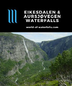 The Eikesdalen, Aursjøvegen, and Litldalen Waterfalls draped these steep glaciated valleys along a memorable drive linking the two valleys in Møre og Romsdal.