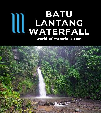 Batu Lantang Waterfall is an intimate and off-the-beaten path waterfall in the Pelaga Eco Park near the mountainous center of Bali near Nungnung Waterfall.