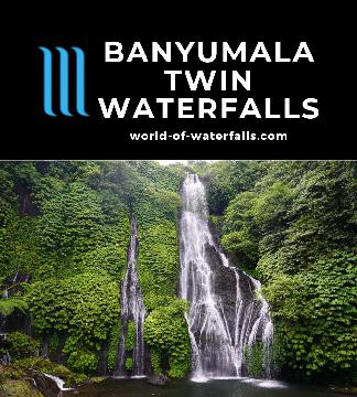 The Banyumama Twin Waterfall is actually a convergence of multiple springs in addition to the namesake tall twin pair. So photos don't do this place justice.
