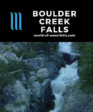 Boulder Creek Falls is a roadside waterfall off Hwy 190 (Western Divide Highway) between Springville and Ponderosa in the Tule River District of Sequoia NF.