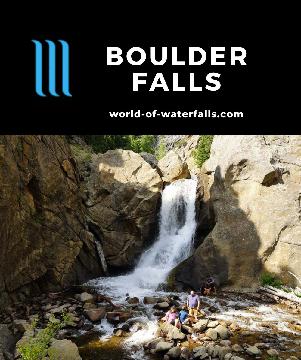 Boulder Falls was a 70ft waterfall accessed by a short walk within the steep Boulder Canyon about 9 miles west of the charming college town of Boulder.