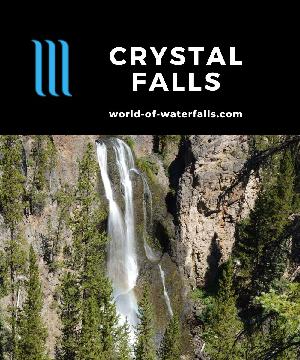 Crystal Falls is an overlooked 129ft waterfall near the Grand Canyon of the Yellowstone River as most of the attention goes to the Lower Falls and Upper Falls.
