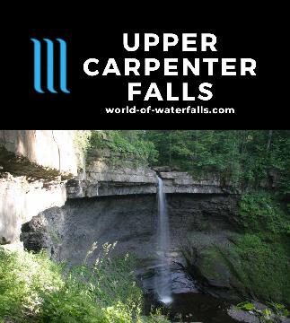 Upper Carpenter Falls (Carpenter Falls) is one of those waterfalls that you can actually go behind (albeit unofficially in this case) near Skaneateles Lake.