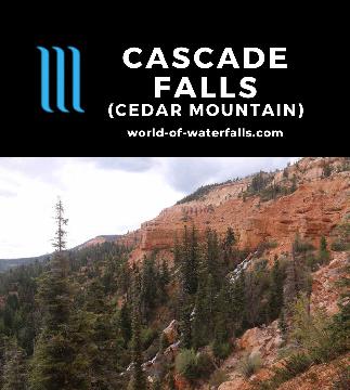 Cascade Falls is a 200ft waterfall draining Navajo Lake through lava tubes, which we experienced on a scenic 1.2-mile family-friendly hike near Cedar City, Utah