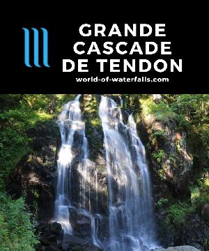 Grande Cascade de Tendon (Big Tendon Falls) is a 32m waterfall (tallest in the Vosges Department of France) that we easily visited on a short walk near Epinal.