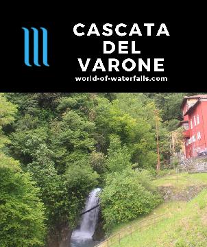 Cascata del Varone (Varone Waterfall) is a series of waterfalls dropping through a floodlit cave-like slot canyon uphill from the town of Riva del Garda, Italy.