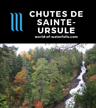 Our Chutes de Sainte-Ursule is a 30m series of unregulated waterfalls on the Maskinonge River experienced on a well-maintained trail near Louiseville, Quebec.