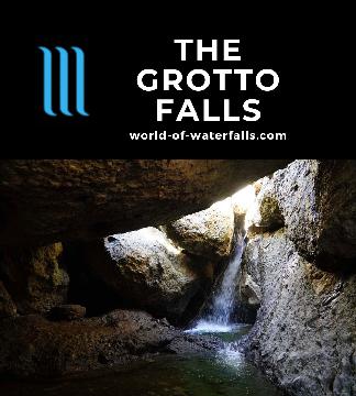 The Circle X Ranch Grotto Falls is really a series of small waterfalls concealed by confined volcanic boulders, which give rise to the namesake 'Grotto'.
