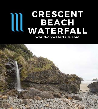 The Crescent Beach Waterfall was the waterfaller's excuse to explore the pristine Crescent Beach in Ecola State Park as it featured sea arches and vistas.