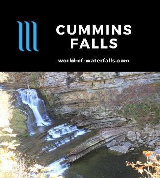 Cummins Falls is a 75ft terraced waterfall that only became a Tennessee state park the year before our 2012 visit, proclaimed one of America's best swim holes.