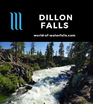 Dillon Falls is a run of wild, undeveloped rapids and cascades on the Upper Deschutes River near Bend that shared many similar traits to Benham Falls.