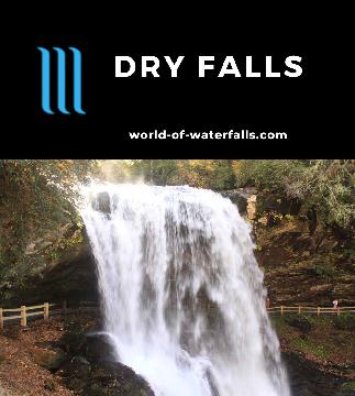 Dry Falls is a 65ft waterfall on the Cullasaja River that let us go behind it. The falls sits in the Nantahala National Forest near Highlands, North Carolina.